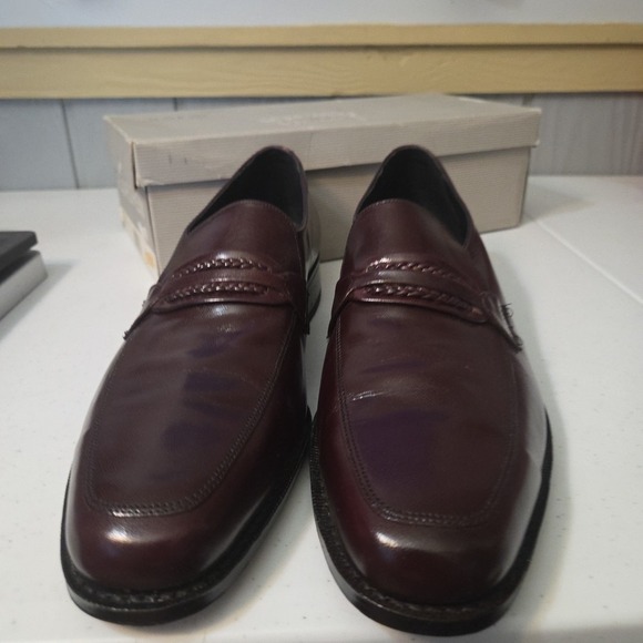 Florsheim Other - Florsheim Richfield 33472 Burgundy Leather Penny Loafers Shoes Size 7.5 D US Me
